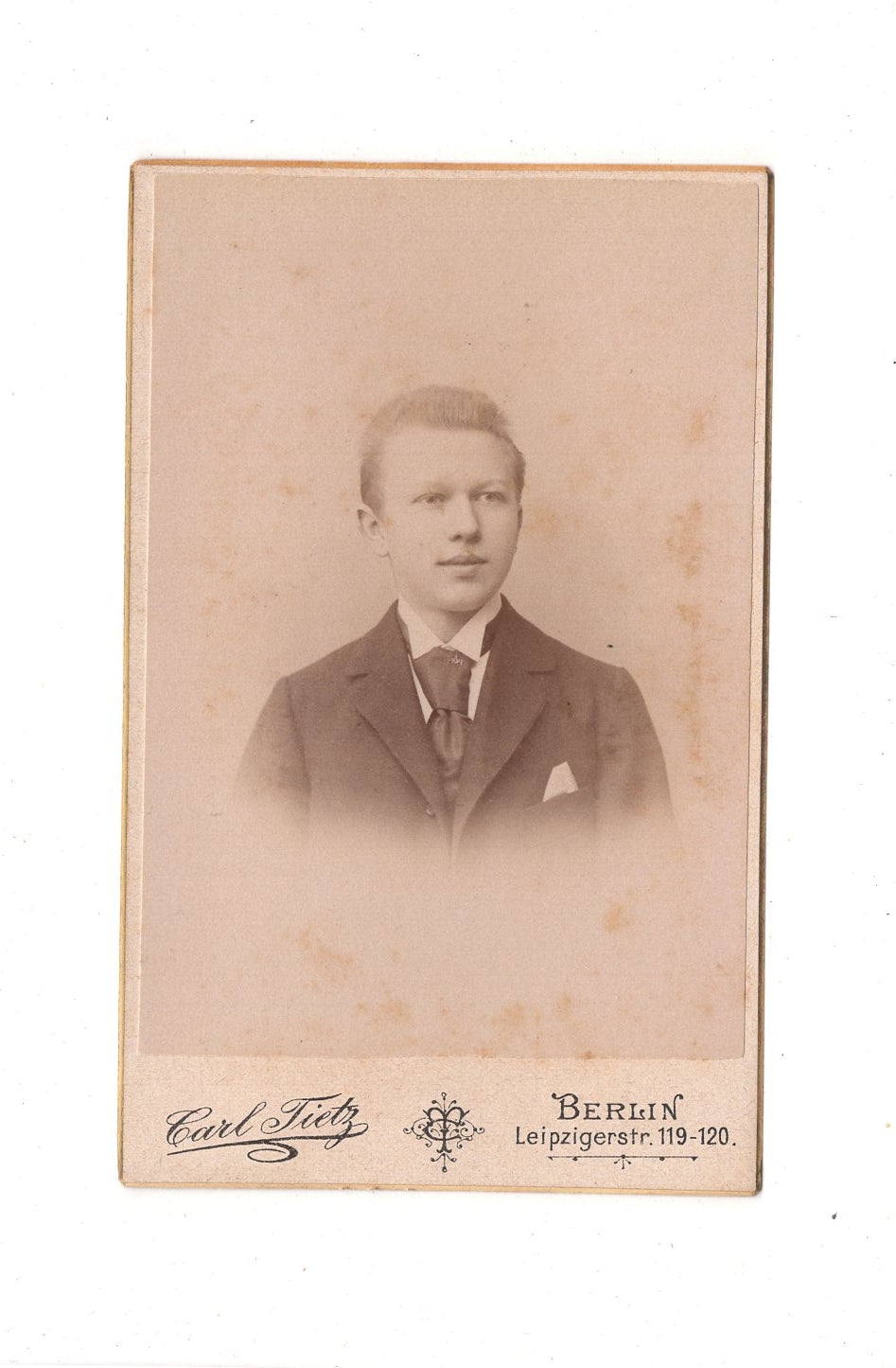 Fotografie Feiner Junge - Berlin 1890er / CDV C1-28