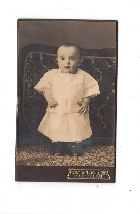 Fotografie Niedliches kleines Kind - Magdeburg 1919 / CDV M1-33
