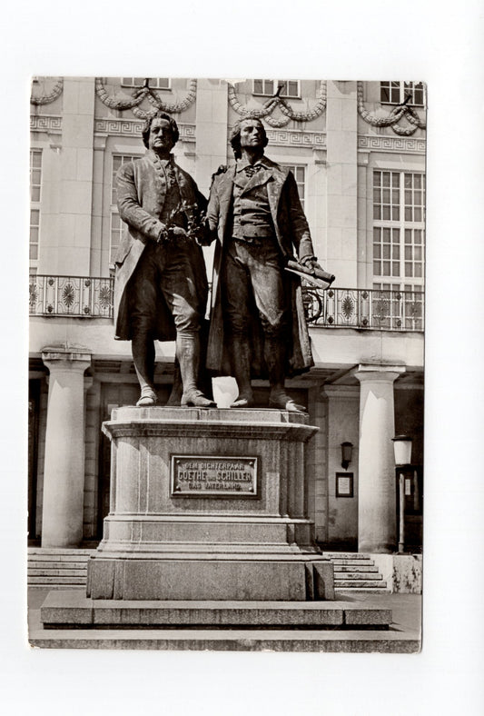 Ansichtskarte Weimar / Goethe- und Schiller-Denkmal