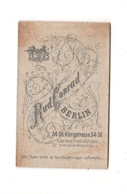 Fotografie Niedlicher kleiner Junge - Berlin um 1890 / CDV M1-13