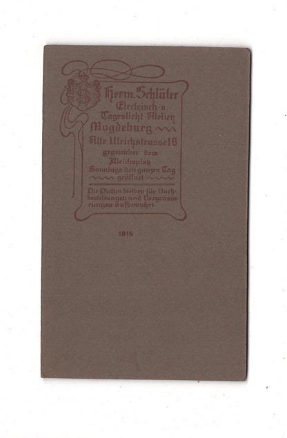 Fotografie Niedliches kleines Kind - Magdeburg 1919 / CDV M1-33
