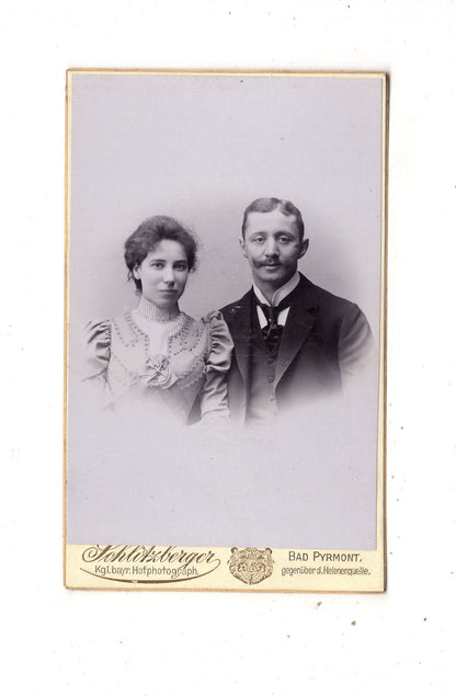 Fotografie Feines Paar - Bad Pyrmont 1890er