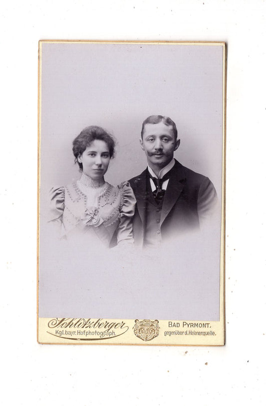 Fotografie Feines Paar - Bad Pyrmont 1890er