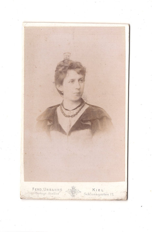 Fotografie Damenportrait - Kiel 1890er / CDV C1-10