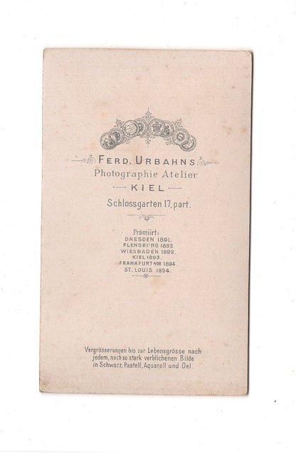 Fotografie Damenportrait - Kiel 1890er / CDV C1-10