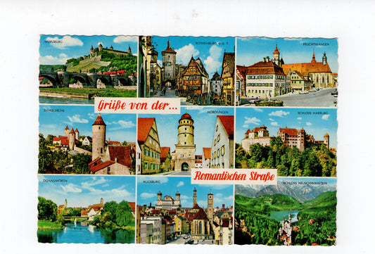 Ansichtskarte Romantische Straße / Augsburg / Feuchtwangen +++