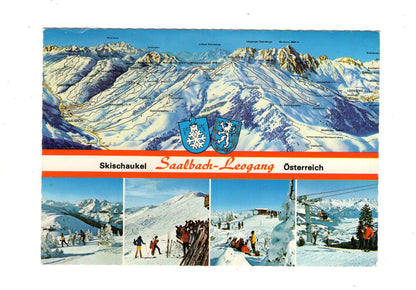 Ansichtskarte Skischaukel Saalbach-Leogang / Österreich