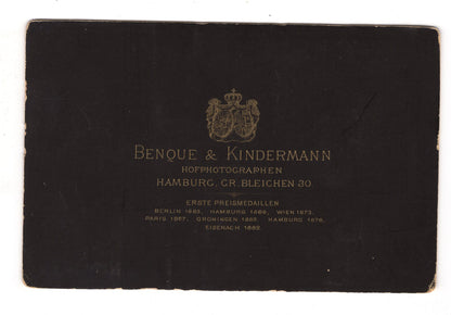 Fotografie Schönes Kinderbild / Baby - Hamburg 1880er / CAB U-32