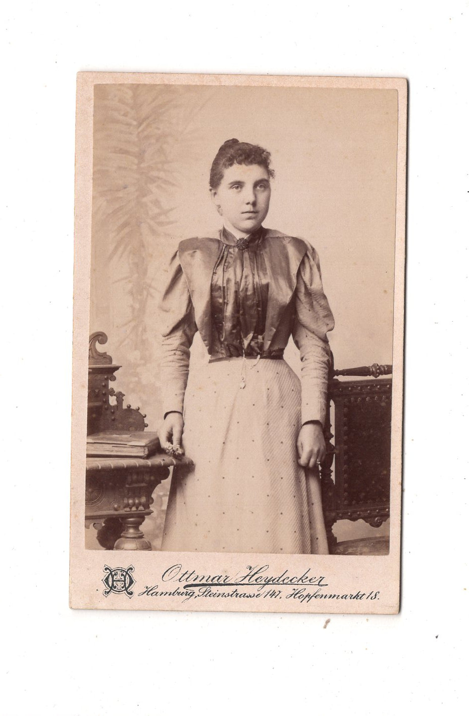Fotografie Feine Dame - Hamburg 1890er / CDV L1-31