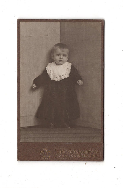 Fotografie Niedlicher kleiner Junge - Freiberg um 1910 / CDV M1-13