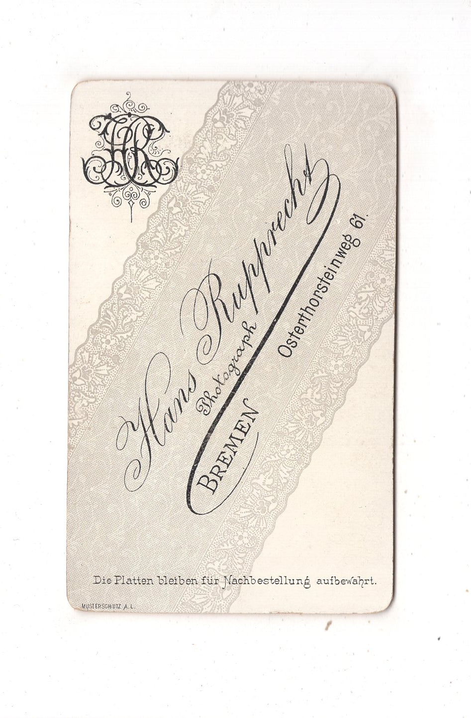 Fotografie Niedliches kleines Kind - Bremen 1880er / CDV M1-33