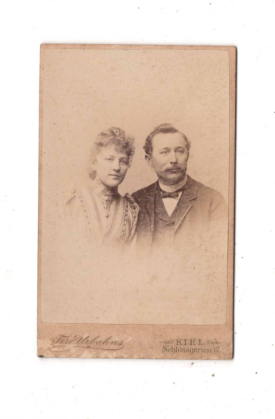 Fotografie Feines Paar - Kiel 1890er