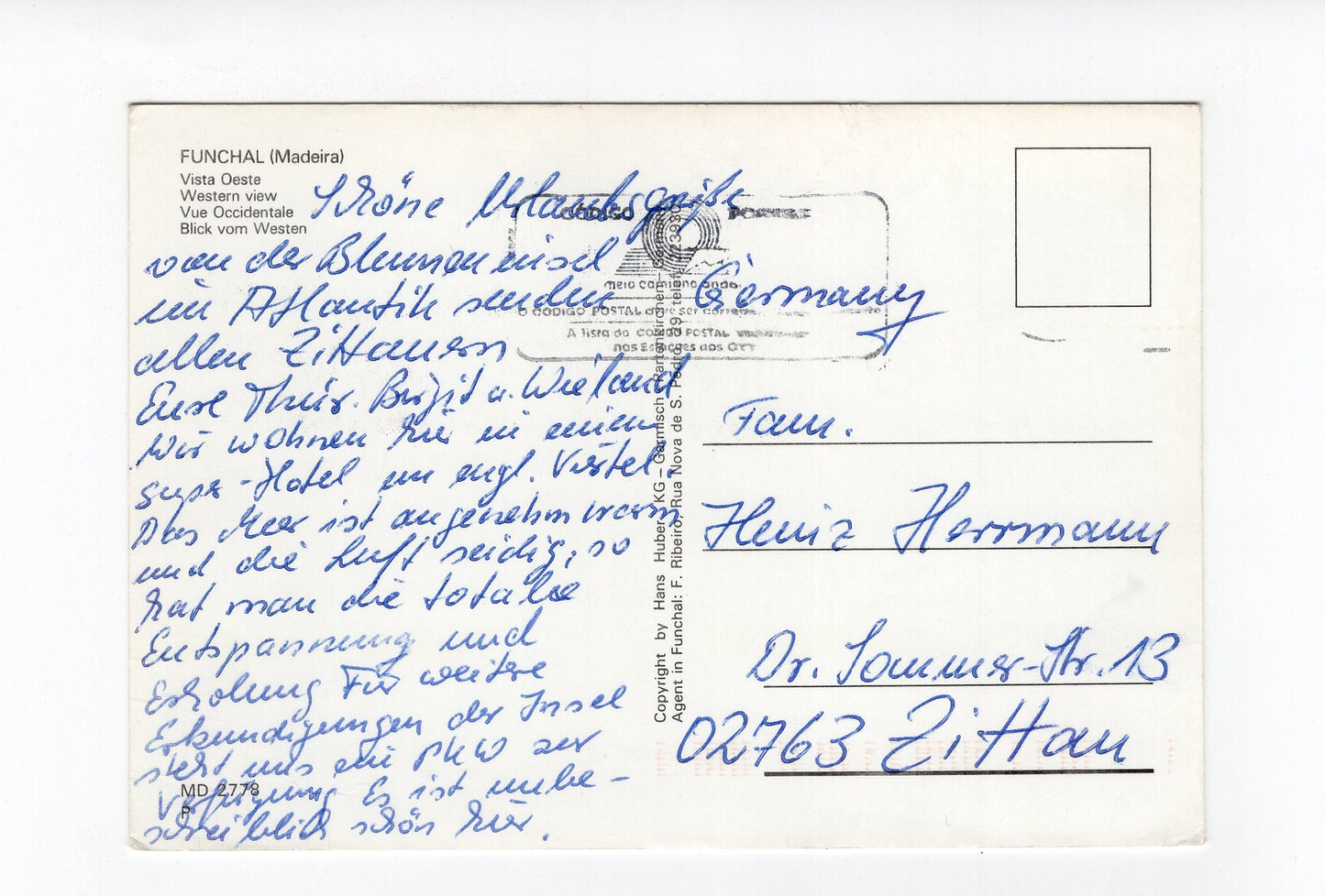 Ansichtskarte Funchal / Madeira / Portugal