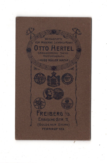 Fotografie Niedlicher kleiner Junge - Freiberg um 1910 / CDV M1-13