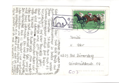 Ansichtskarte Berlin / DDR / Urania-Säule mit Weltzeituhr