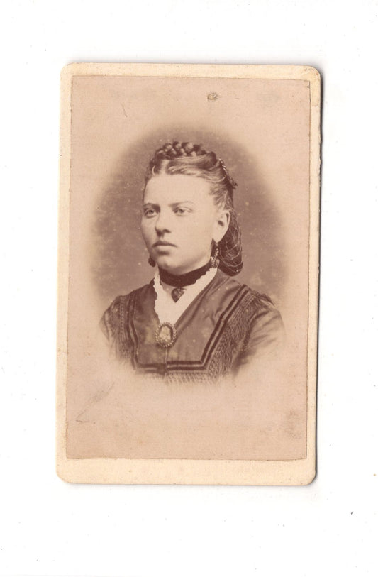 Fotografie Damenportrait - Schönberg in Holstein 1870er / CDV C1-10