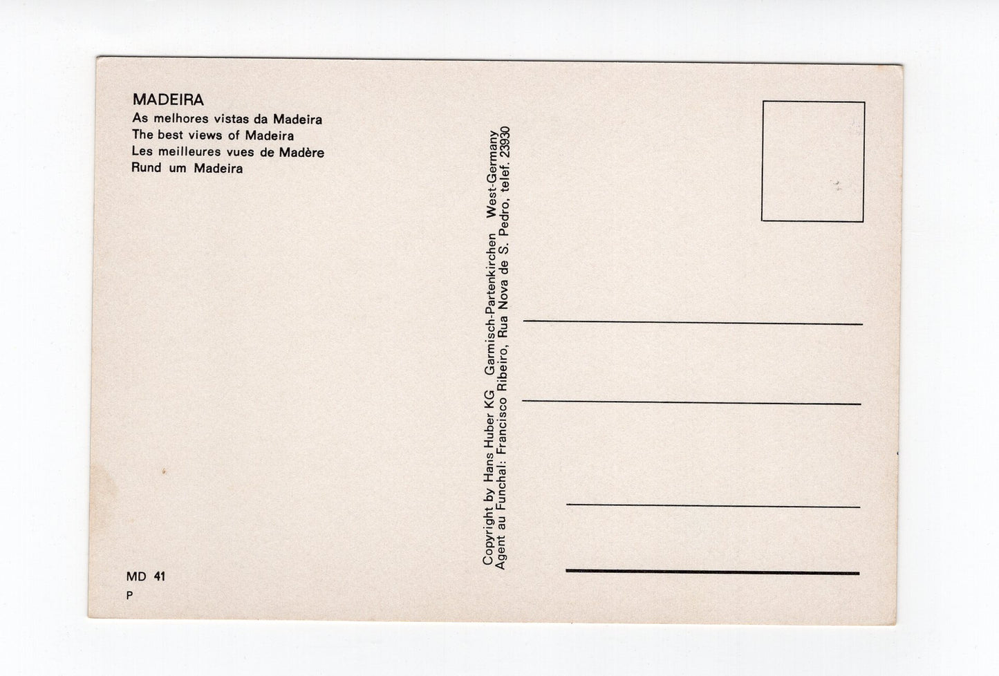 Ansichtskarte Madeira / Portugal