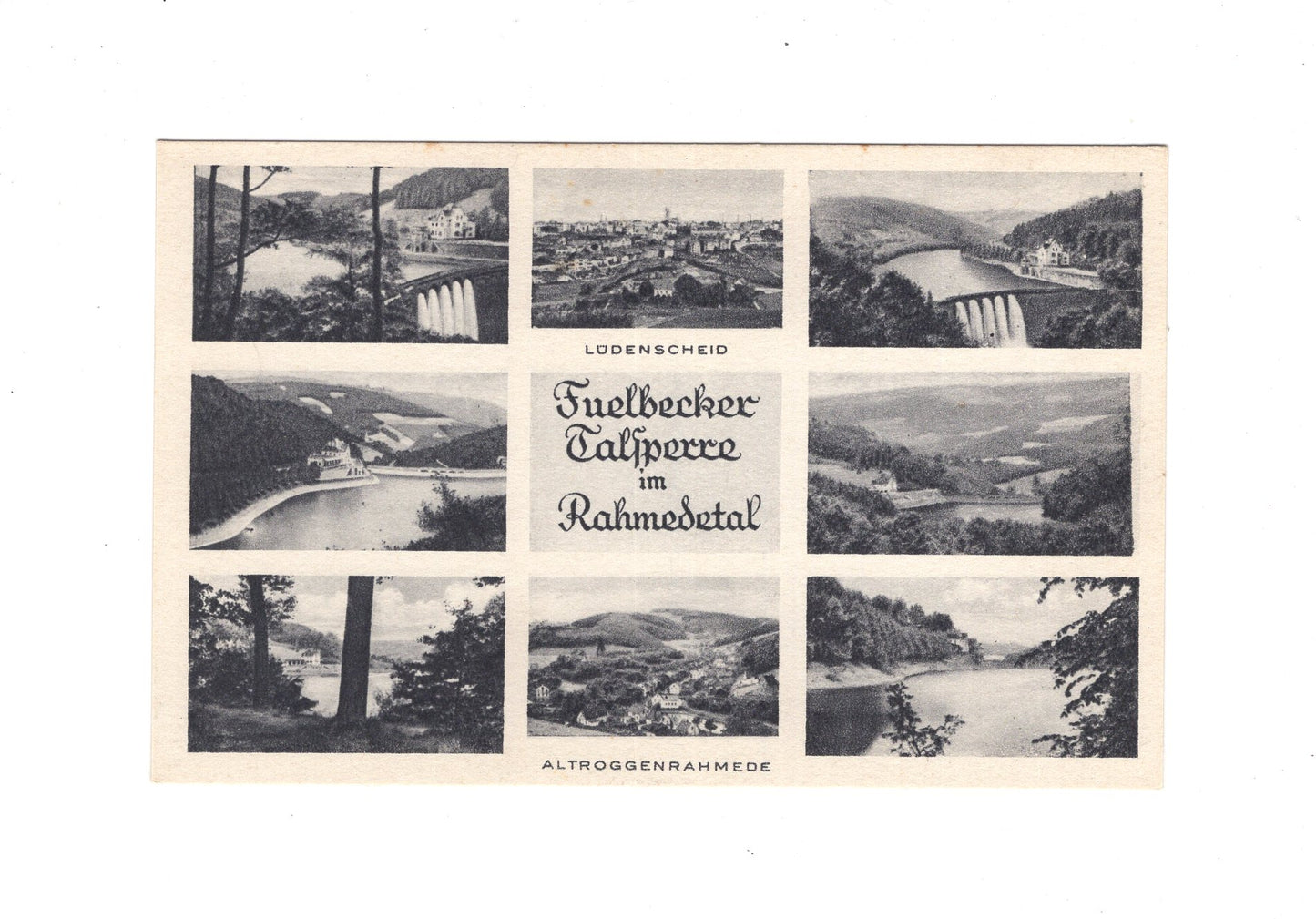 Ansichtskarte Fuelbecker Talsperre im Rahmedetal