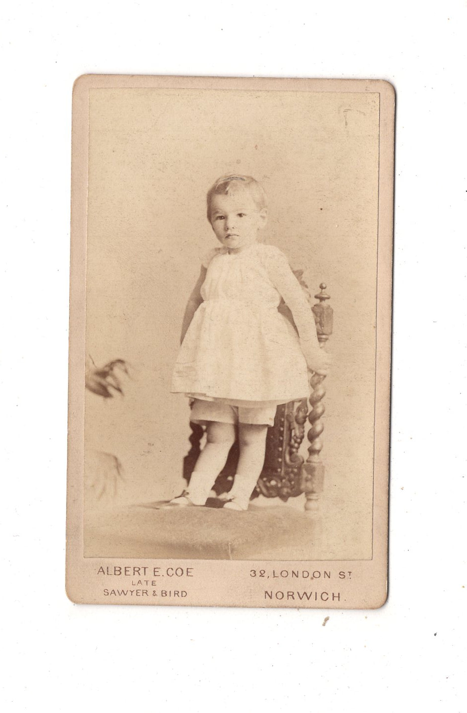 Fotografie Niedliches kleines Kind - Norwich 1880er / CDV M1-33