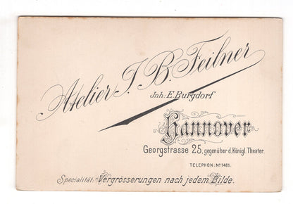 Fotografie Feiner Herr - Hannover 1890er / CAB W-35