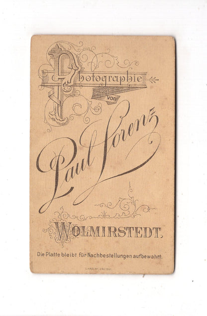 Fotografie Feine Dame - Wolmirstedt um 1890 / CDV L1-31