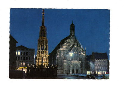 Ansichtskarte Nürnberg / Schöner Brunnen und Frauenkirche / M1-53
