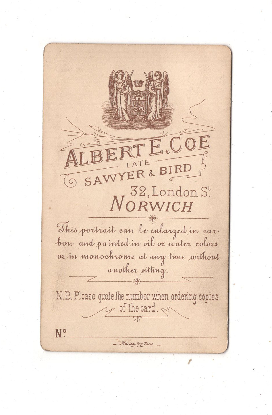 Fotografie Niedliches kleines Kind - Norwich 1880er / CDV M1-33