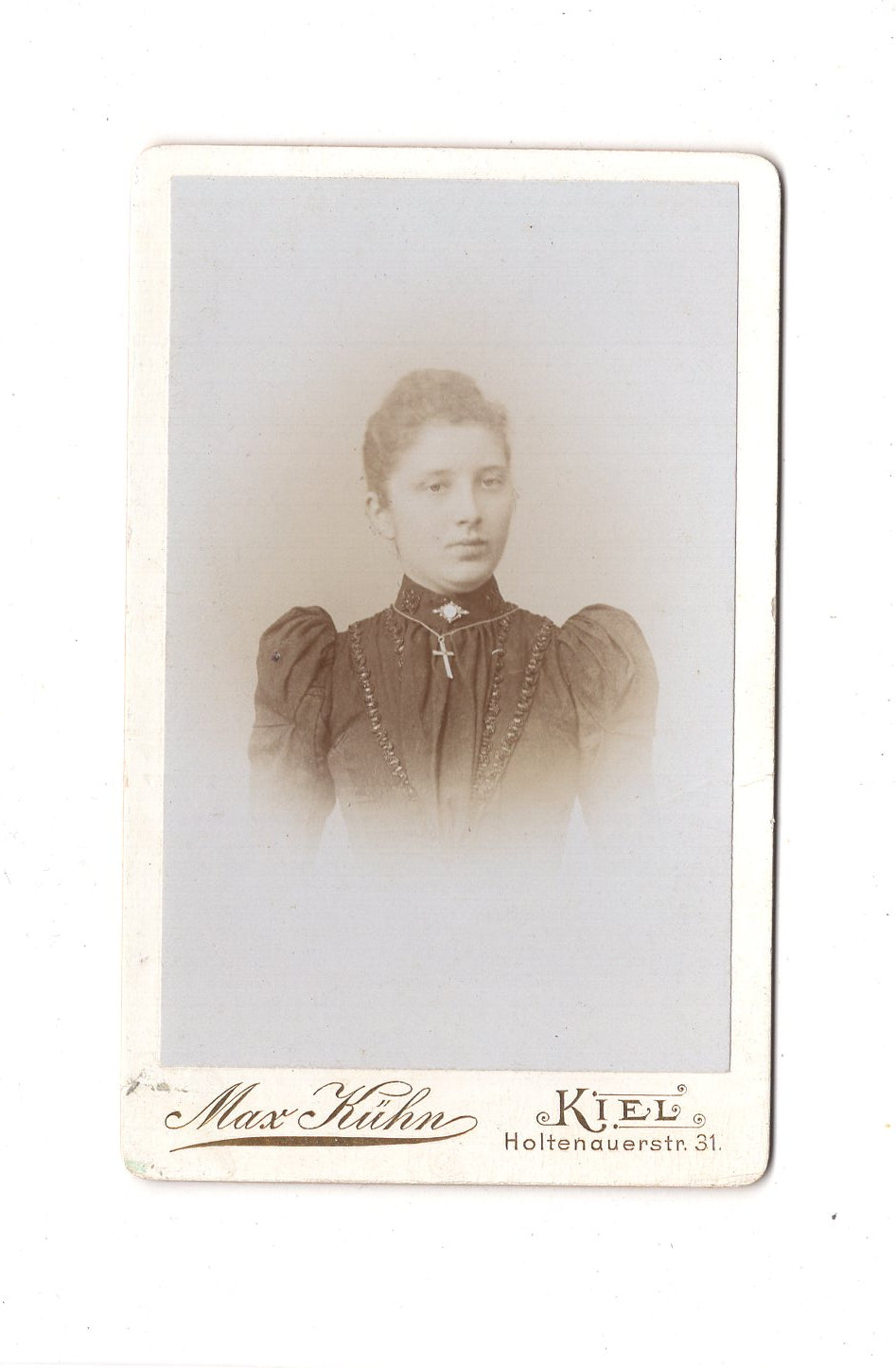 Fotografie Damenportrait - Kiel 1890er / CDV C1-10