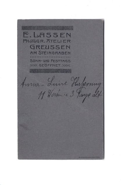 Fotografie Feine Dame mit Baby - Greußen 1900er