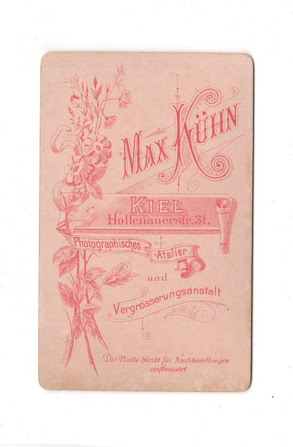 Fotografie Damenportrait - Kiel 1890er / CDV C1-10