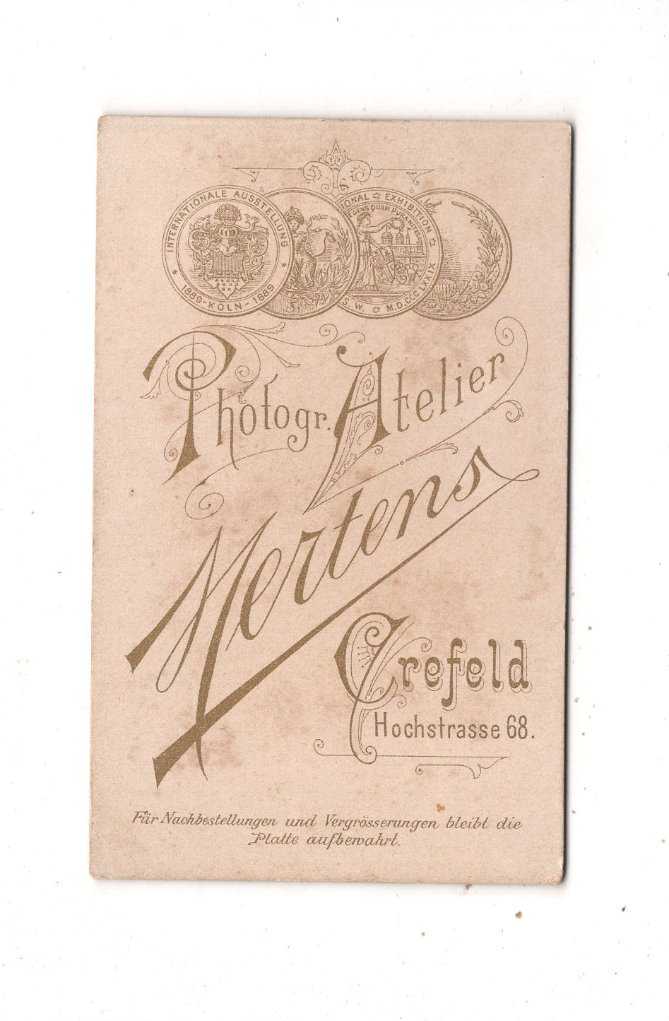 Fotografie Damenportrait - Krefeld um 1890