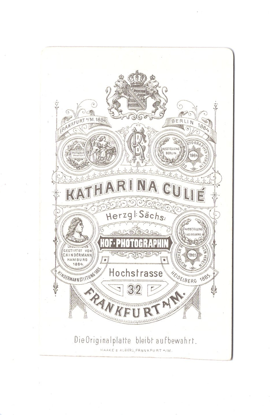 Fotografie Feine Dame - Frankfurt Main 1887