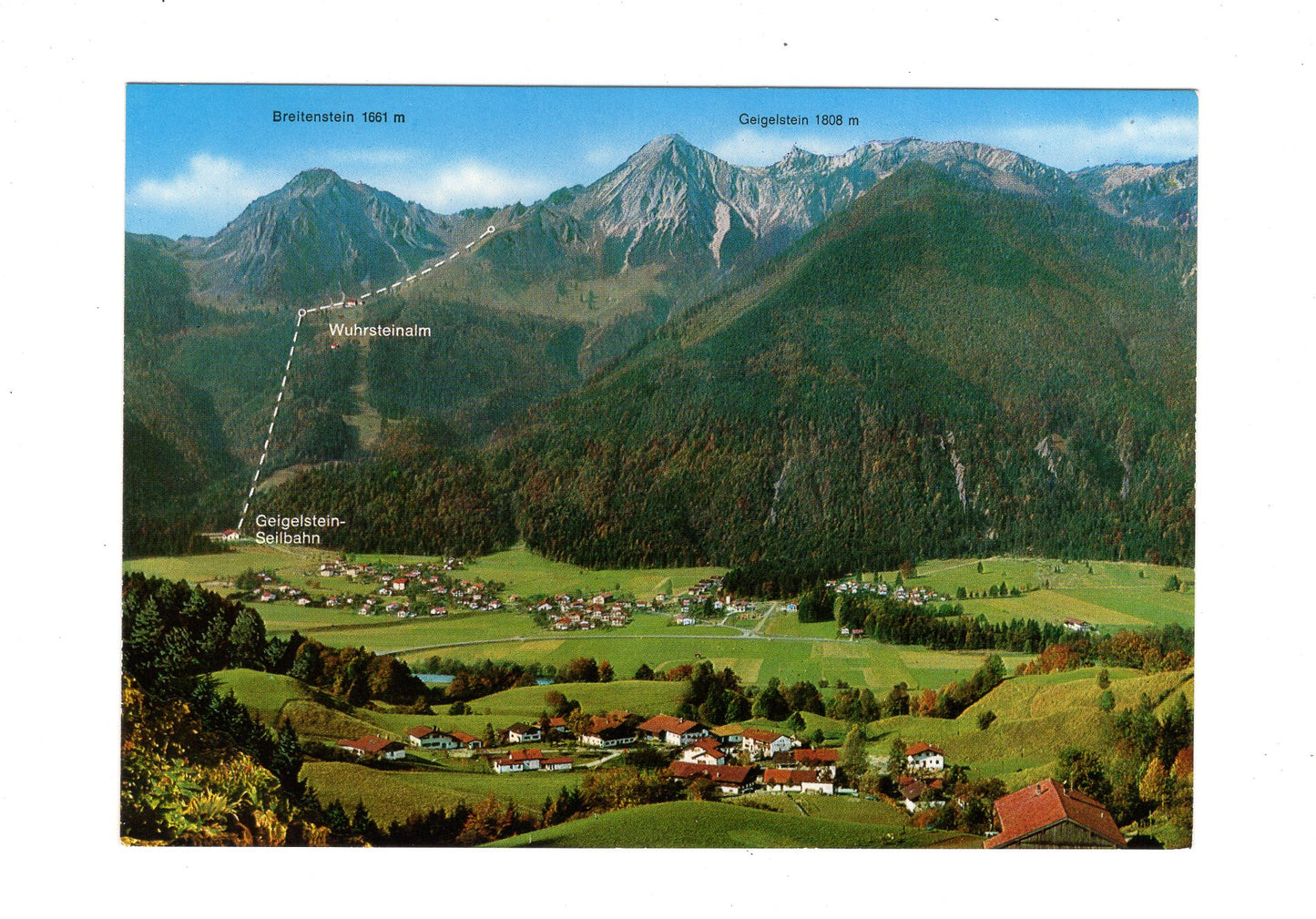 Ansichtskarte Achberg und Ettenhausen im Achental / Bayerische Alpen