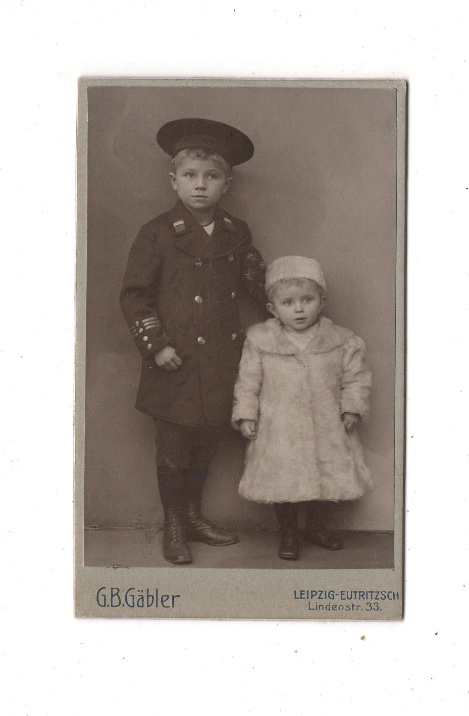 Fotografie Niedliche kleine Kinder - Leipzig-Eutritzsch um 1910
