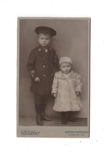 Fotografie Niedliche kleine Kinder - Leipzig-Eutritzsch um 1910
