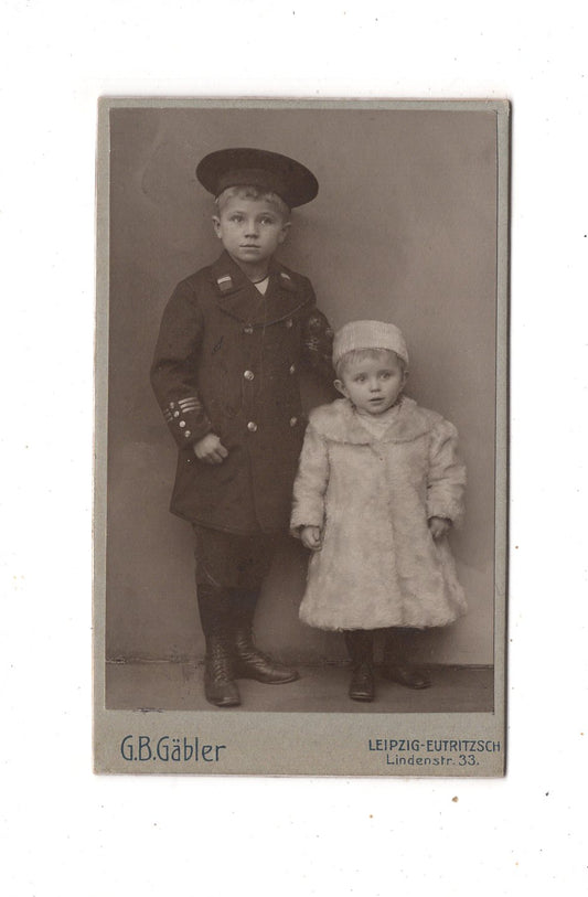 Fotografie Niedliche kleine Kinder - Leipzig-Eutritzsch um 1910