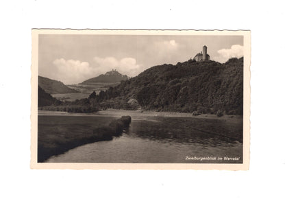 Ansichtskarte Zweiburgenblick im Werratal