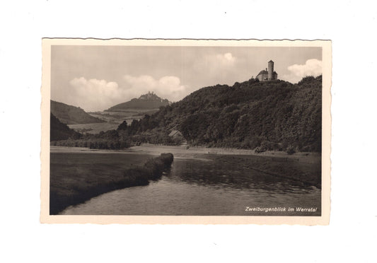 Ansichtskarte Zweiburgenblick im Werratal