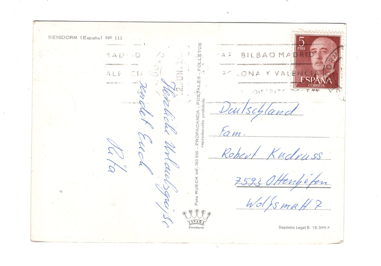 Ansichtskarte Benidorm / Spanien