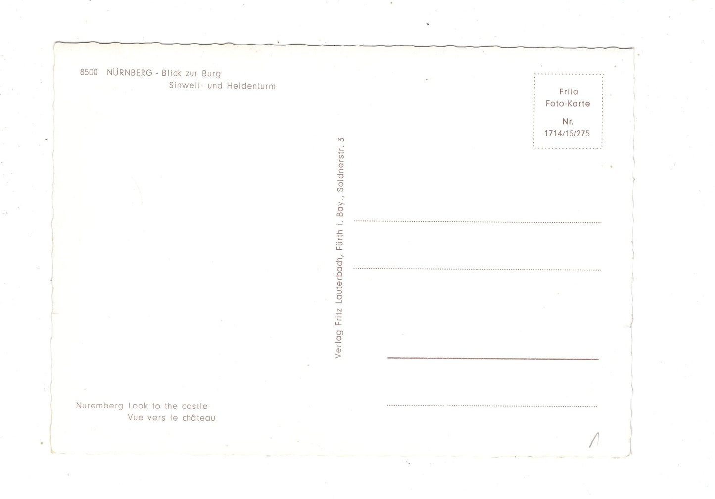 Ansichtskarte Nürnberg / Blick zur Burg / M1-53