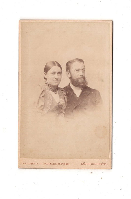 Fotografie Feines Paar - Königsberg in Preußen 1890er
