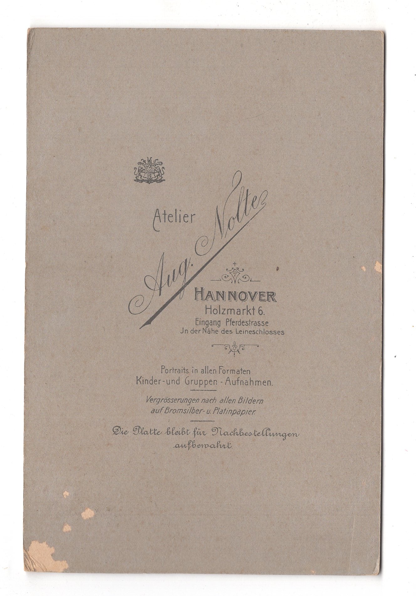 Fotografie Feiner Herr - Hannover 1900er / CAB W-35