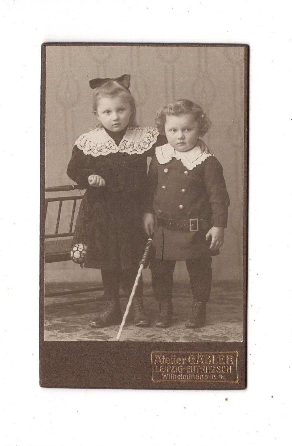 Fotografie Niedliche kleine Kinder - Leipzig-Eutritzsch 1900er