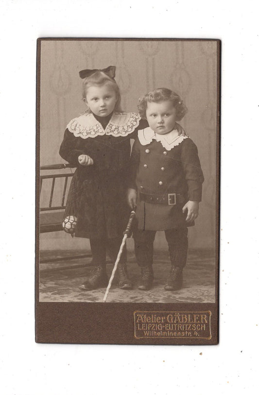 Fotografie Niedliche kleine Kinder - Leipzig-Eutritzsch 1900er