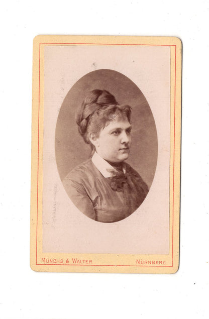 Fotografie Damenportrait - Nürnberg 1870er / CDV C1-10