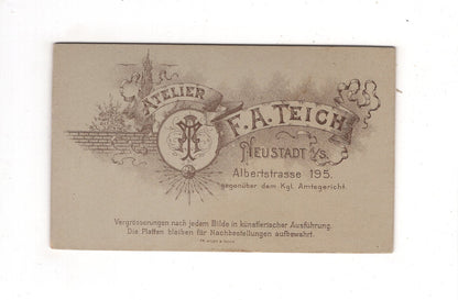 Fotografie Feine Dame - Neustadt in Sachsen um 1900 / CDV L1-31