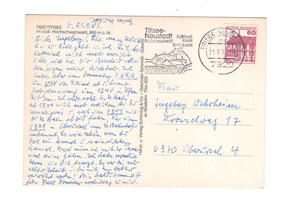 Ansichtskarte Grüße vom Titisee im südl. Hochschwarzwald / G1-64