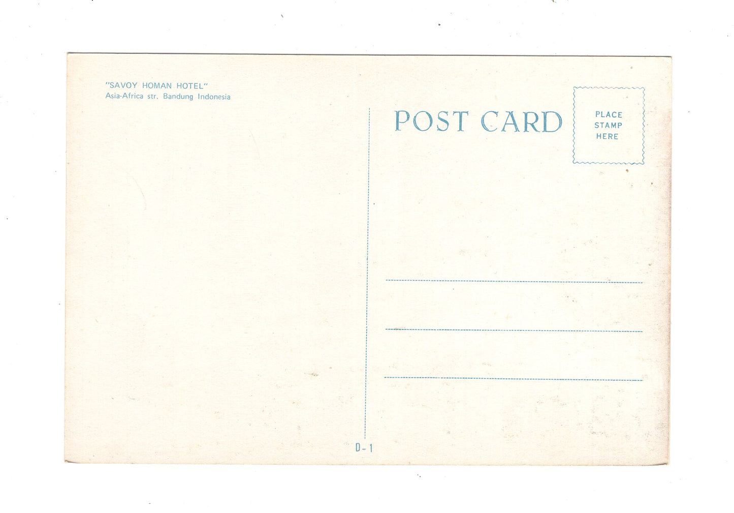 Ansichtskarte Savoy Homan Hotel / Bandung / Indonesien