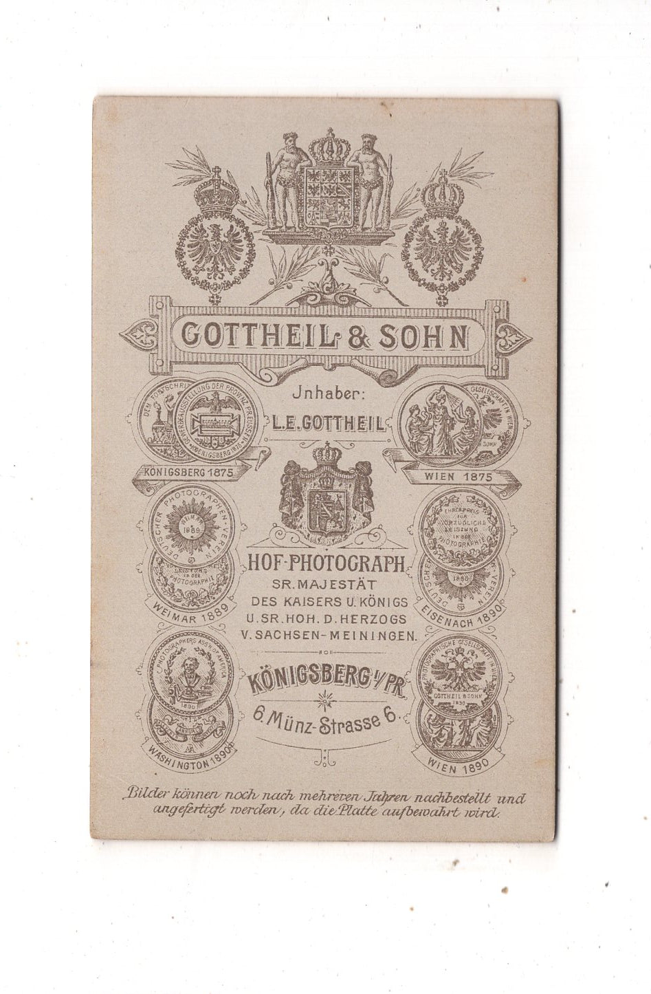 Fotografie Feines Paar - Königsberg in Preußen 1890er