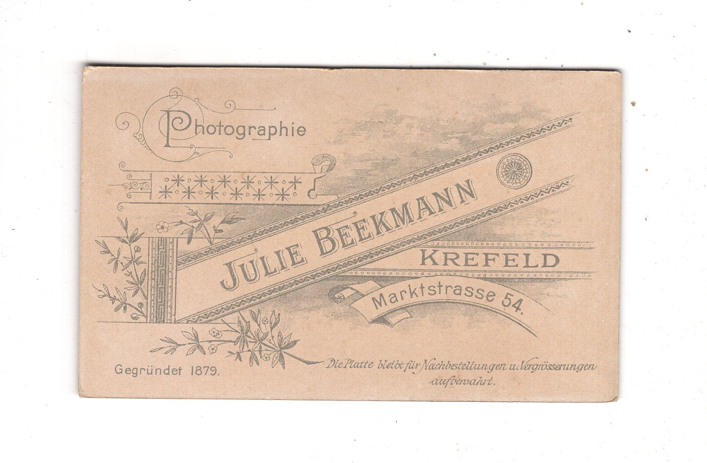 Fotografie Damenportrait - Krefeld 1890er